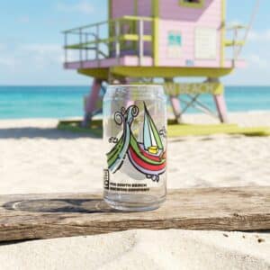 LEBO MURAL PINT GLASS #1, 16OZ