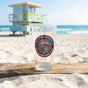 SBBC BEER FLAVOR LOGO PINT GLASSES, 16OZ