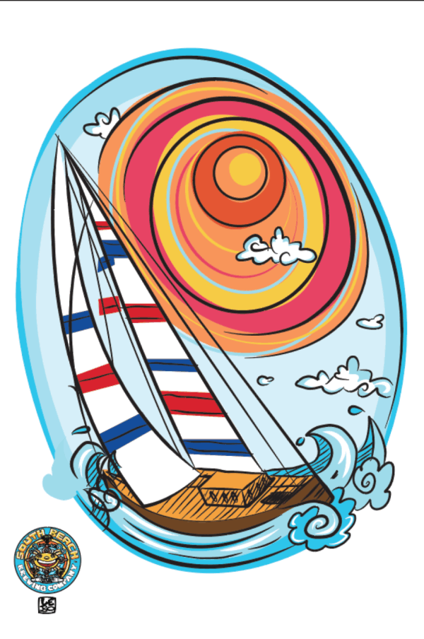 SAILBOAT BRUSHED SILVER DIBOND