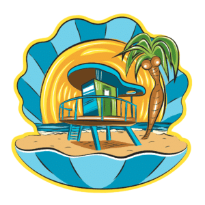 LIFEGUARD SHACK BRUSHED SILVER DIBOND