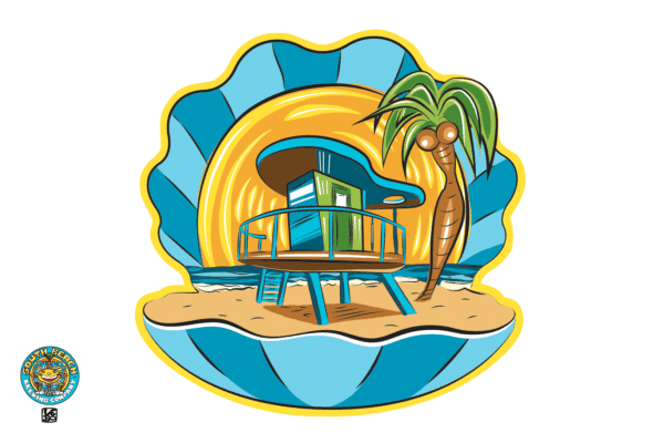 LIFEGUARD SHACK BRUSHED SILVER DIBOND