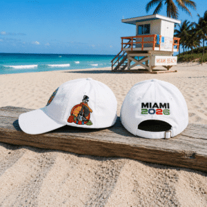 MIAMI 2026 SOCCER BALL LOGO/ MIMOSA CHARACTER CAPS